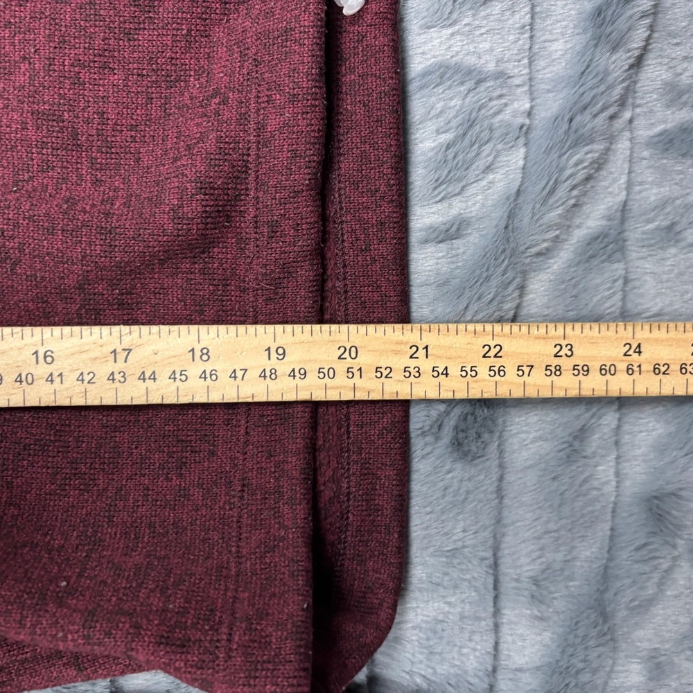 Pink Victoria's Secret Quarter Zip Fleece Pullover Burgundy Maroon Mixed Media M - Picture 2 of 7